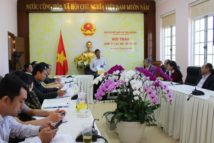 Đoàn ĐBQH đơn vị Lâm Đồng góp ý các dự thảo luật