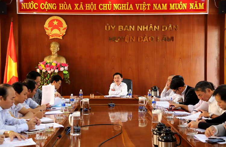 Phó Chủ tịch UBND tỉnh Lâm Đồng Phan Văn Đa kiểm tra tiến độ thực hiện, giải ngân vốn đầu tư công năm 2020 tại huyện Bảo Lâm
