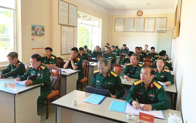 Bộ quân y của các đơn vị trực thuôc Bộ Chỉ huy Quân sự tỉnh tham gia tập huấn bồi dưỡng nghiệp vụ