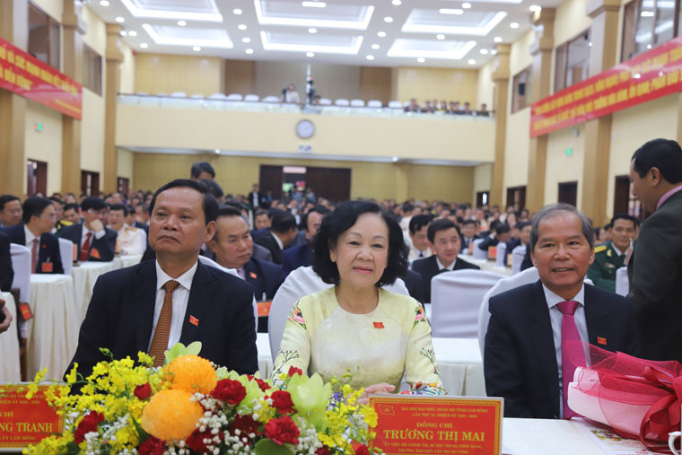 Đồng chí Trương Thị Mai - Ủy viên Bộ Chính trị, Bí thư Trung ương Đảng, Trưởng ban Dân vận Trung ương dự Đại hội