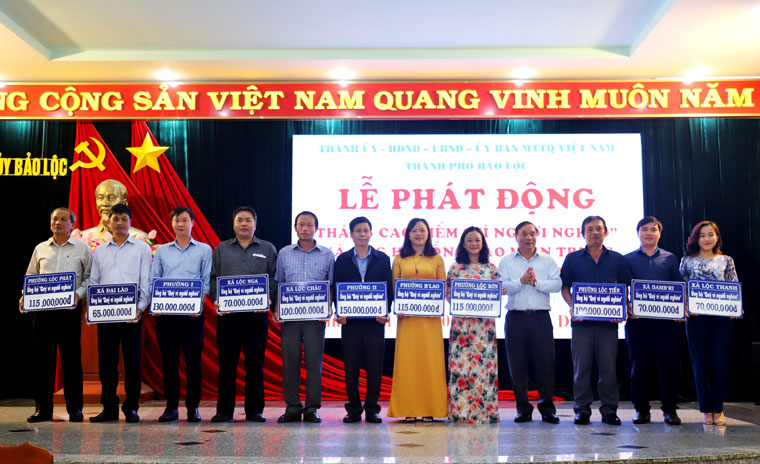 Ủy ban MTTQ Việt Nam TP Bảo Lộc giao chỉ tiêu cho các phường, xã quyên góp ủng hộ Quỹ Vì người nghèo năm 2020