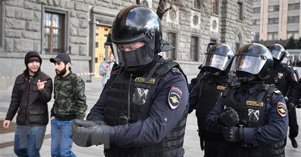Cảnh sát Nga tuần tra tại thủ đô Moskva