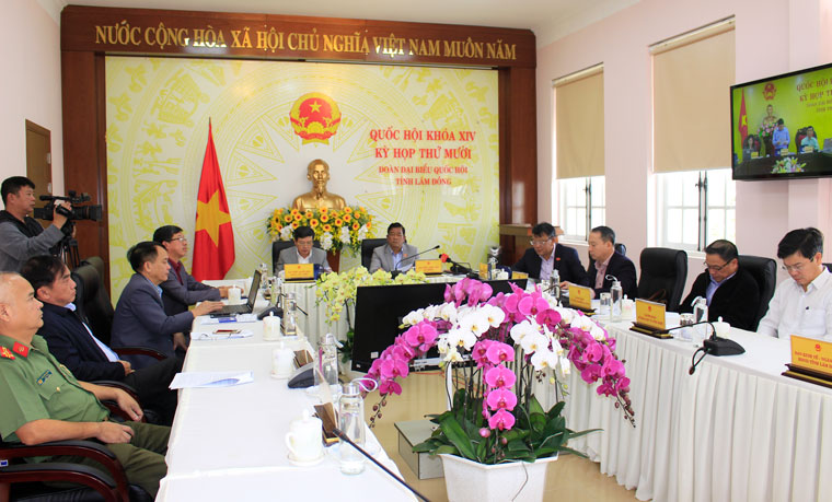 Đoàn ĐBQH Lâm Đồng tham dự trực tuyến kỳ họp thứ 10, Quốc hội khóa XIV tại điểm cầu Lâm Đồng