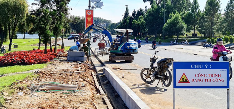 Xây dựng hệ thống giao thông, cải tạo vỉa hè khu vực hồ Xuân Hương