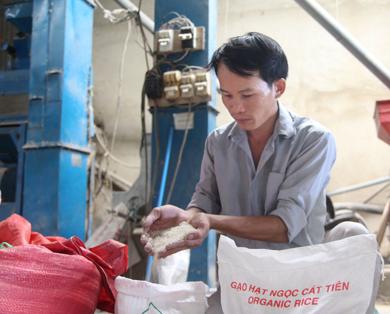 Anh Ngô Quốc Chí - Giám đốc HTX Nông nghiệp & Dịch vụ tổng hợp Cát Tiên luôn mong muốn đưa gạo Hạt ngọc Cát Tiên đi xa hơn