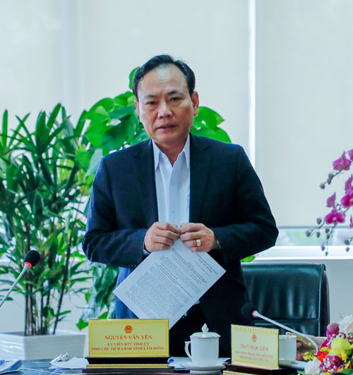 Lãnh đạo tỉnh Lâm Đồng phát biểu tại buổi làm việc