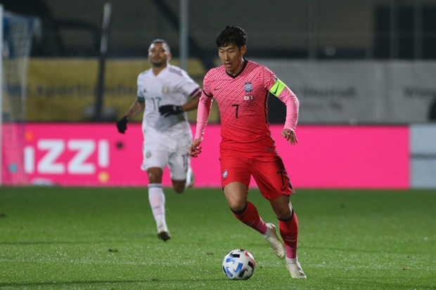 Son Heung Min trong trận đấu giữa Hàn Quốc và Mexico