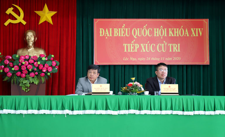 Đoàn Đại biểu Quốc hội đơn vị tỉnh Lâm Đồng tiếp xúc với cử tri xã Lộc Nga (TP Bảo Lộc)