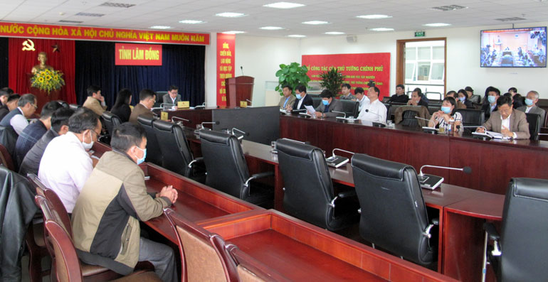Hội nghị trực tuyến tăng cường công tác phòng chống dịch Covid-19 trong tình hình mới tại điểm cầu tỉnh Lâm Đồng