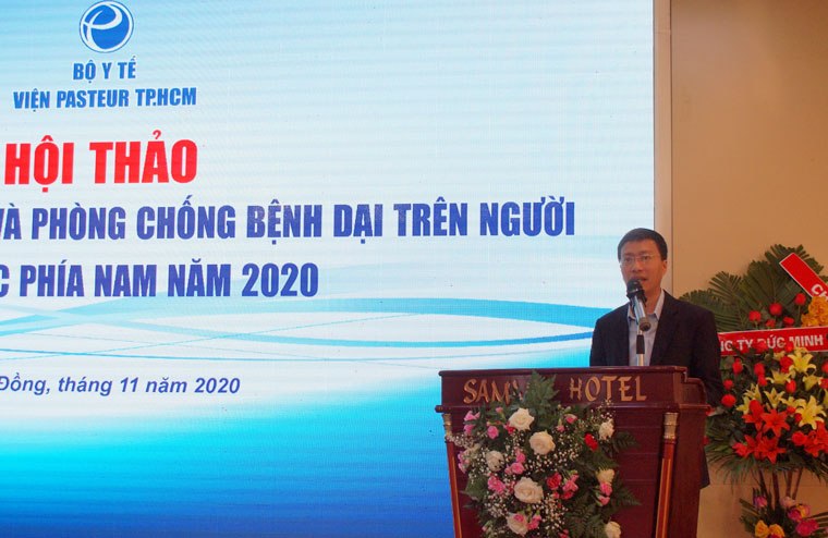 Viện trưởng Viện Pasteur TP Hồ Chí Minh Phan Trọng Lân phát biểu khai mạc hội thảo