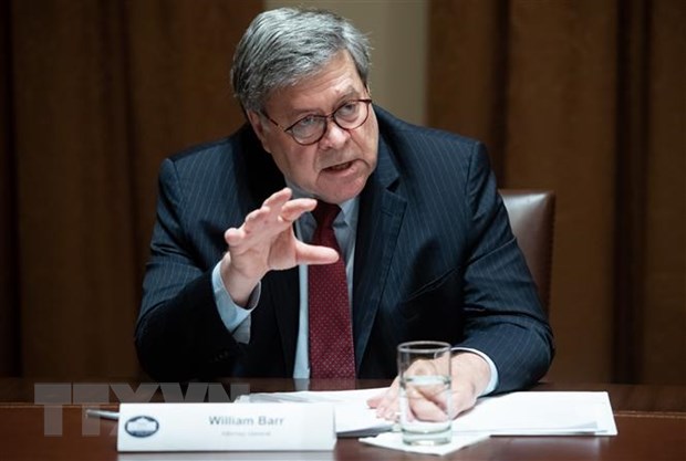 Bộ trưởng Tư pháp Mỹ Bill Barr (Ảnh: AFP/TTXVN)