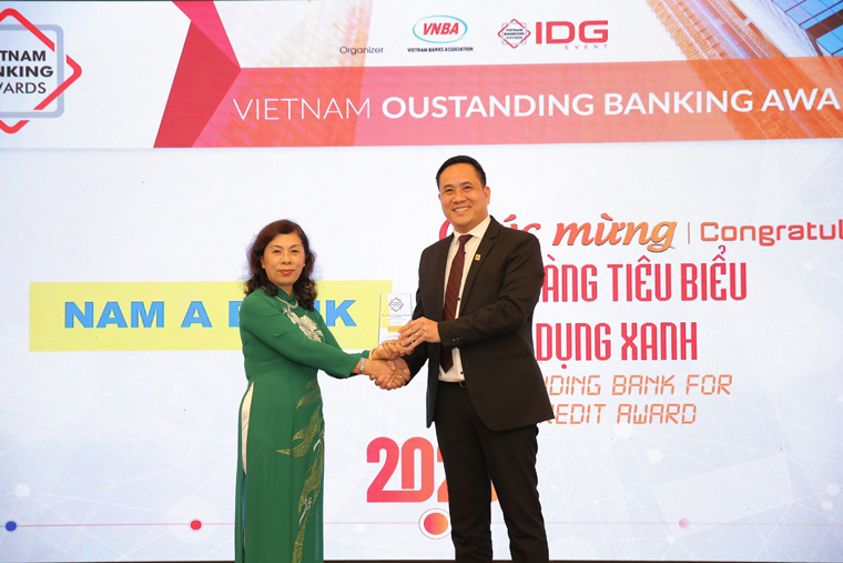 Nam A Bank tiếp tục nhận giải thưởng &quot;Ngân hàng tiêu biểu về Tín dụng xanh&quot; năm 2020