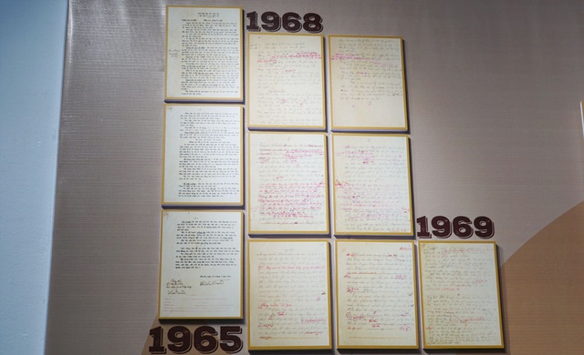 Bản Di chúc được Bác Hồ viết, chỉnh sửa trong giai đoạn từ năm 1965 đến 1969.