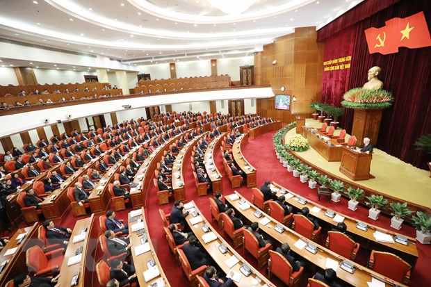 Toàn cảnh phiên bế mạc Hội nghị lần thứ 14 Ban Chấp hành Trung ương Đảng Cộng sản Việt Nam khóa XII
