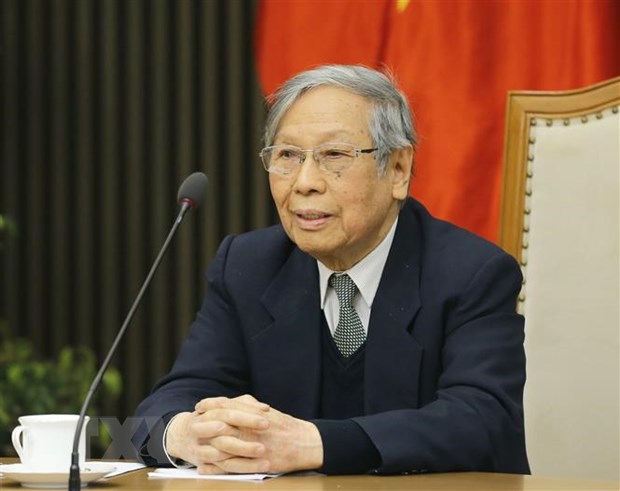 Giáo sư-tiến sỹ khoa học Lưu Trần Tiêu, Chủ tịch Hội đồng di sản văn hóa Quốc gia phát biểu