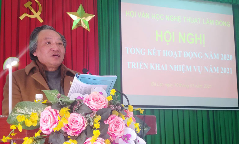 NSNA Hà Hữu Nết – Phó Chủ tịch Hội VHNT Lâm Đồng tổng kết công tác Hội năm 2020