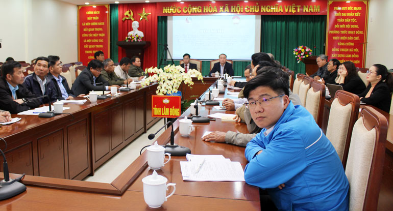Các đại biểu dự họp tại điểm cầu Lâm Đồng