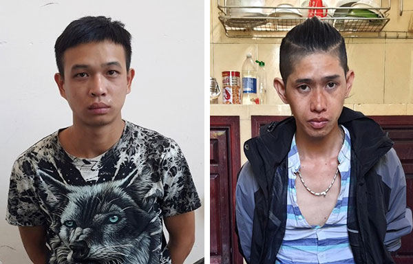 Vũ Đình Thiện Quốc và Nguyễn Trần Hoài Phương bị bắt quả tang khi đang tàng trữ trái phép chất ma túy 
