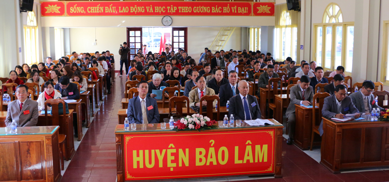 Toàn cảnh Đại hội đại biểu Hội Khuyến học huyện Bảo Lâm khóa IV, nhiệm kỳ 2020 -2025