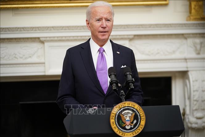 Tân Tổng thống Mỹ Joe Biden phát biểu tại Nhà Trắng, Washington, DC ngày 21/1