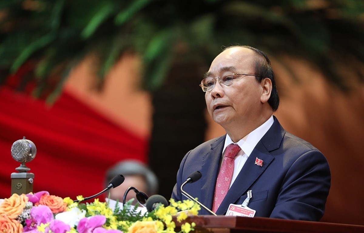 Ủy viên Bộ Chính trị, Thủ tướng Chính phủ Nguyễn Xuân Phúc thay mặt Đoàn Chủ tịch đọc Diễn văn khai mạc Đại hội.