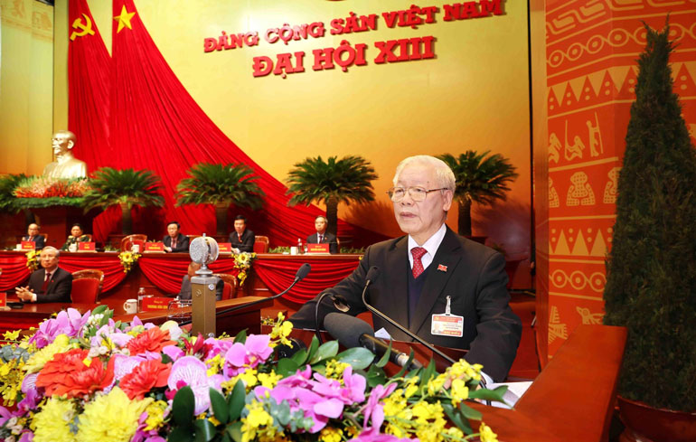 Tổng Bí thư, Chủ tịch nước Nguyễn Phú Trong phát biểu bế mạc Đại hội