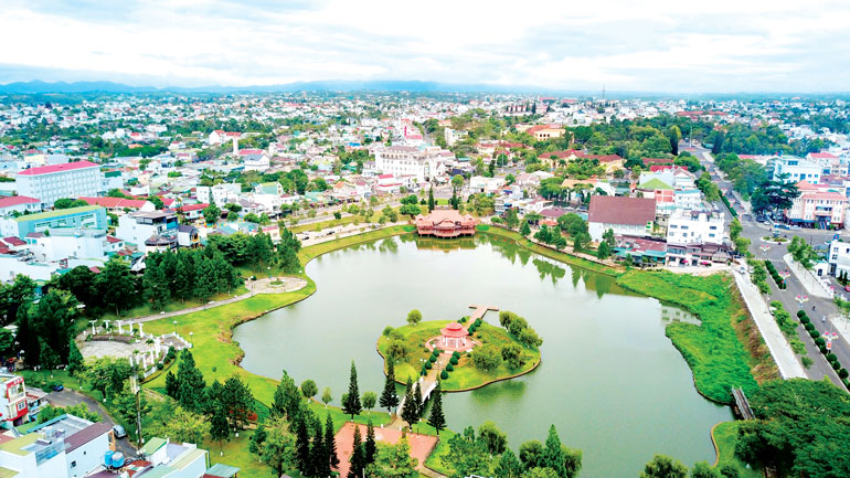 Trung tâm thành phố Bảo Lộc ngày càng được đầu tư xây dựng hiện đại