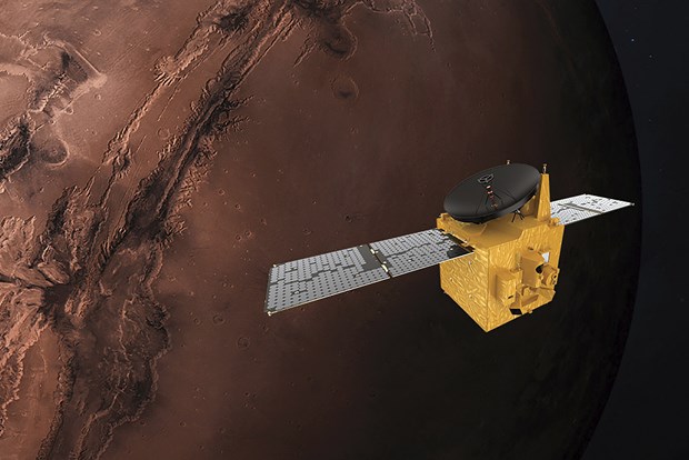 Ảnh minh họa tàu thăm dò Sao Hỏa mang tên Hy vọng của UAE