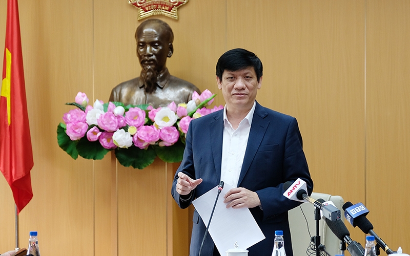 Bộ trưởng Y tế Nguyễn Thanh Long phát biểu tại cuộc họp