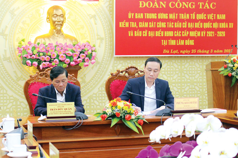 Ủy ban Trung ương MTTQ Việt Nam kiểm tra, giám sát công tác bầu cử tại Lâm Đồng