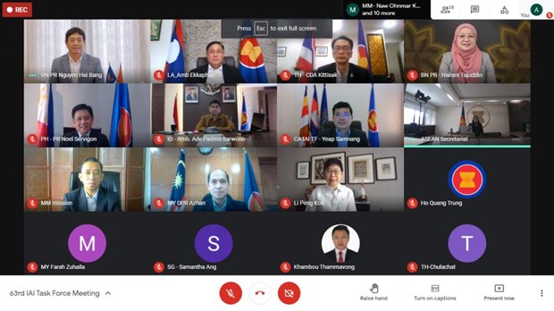 Cuộc họp lần thứ 63 của Nhóm Đặc trách Sáng kiến Liên kết ASEAN theo hình thức trực tuyến