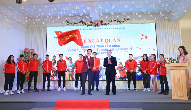 Lễ xuất quân đoàn thể thao Lâm Đồng tham gia các giải đấu quốc gia và quốc tế năm 2021