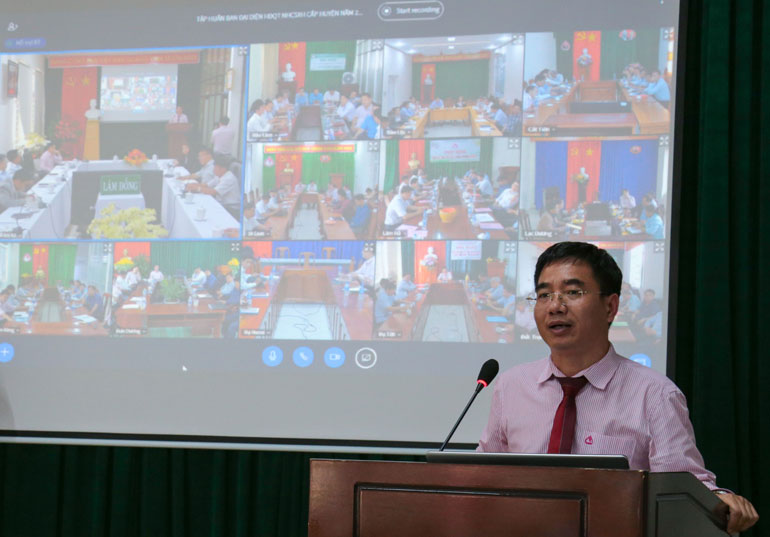 Tập huấn nghiệp vụ trực tuyến năm 2021 của NHCSXH chi nhánh tỉnh Lâm Đồng