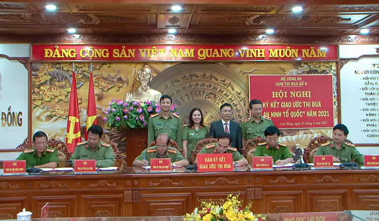 Lâm Đồng: Cụm thi đua số 6 Công an các tỉnh Tây Nguyên và Công an Bình Phước đẩy mạnh phong trào thi đua ''Vì ANTQ'' để giữ vững địa bàn