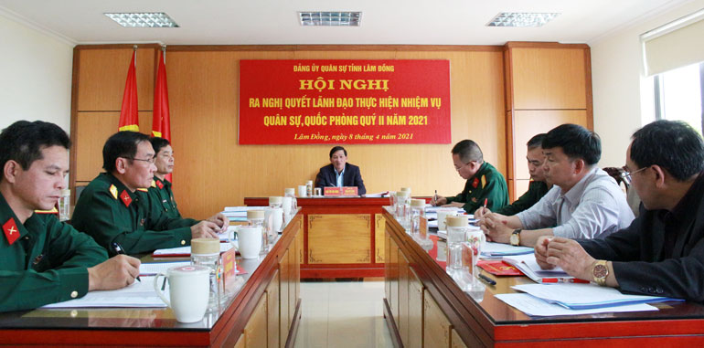 Đảng ủy Quân sự tỉnh Lâm Đồng ra nghị quyết lãnh đạo thực hiện nhiệm vụ Quý II