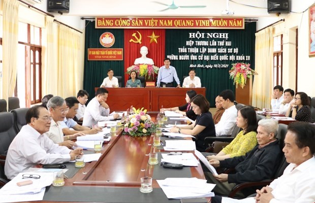 Hội nghị hiệp thương lần thứ hai tại tỉnh Ninh Bình. (Ảnh: Đức Phương/TTXVN)