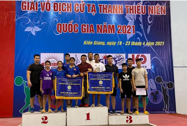 Lâm Đồng xếp thứ 2 Giải vô địch Cử tạ thanh thiếu niên quốc gia