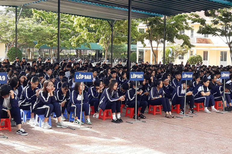 Phát động tuyên truyền phòng chống ma túy học đường tại Trường THCS Quang Trung TP Bảo Lộc