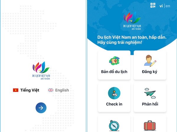 App "Du lịch Việt Nam an toàn."