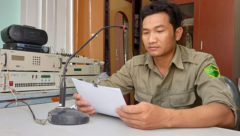 Thị trấn Đinh Văn tăng cường tuyên truyền trên hệ thống truyền thanh cơ sở
