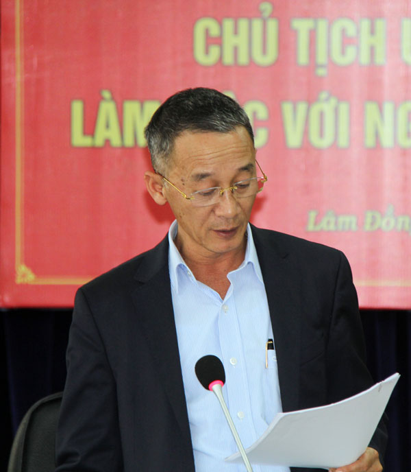 Chủ tịch UBND tỉnh Lâm Đồng Trần Văn Hiệp kết luận 