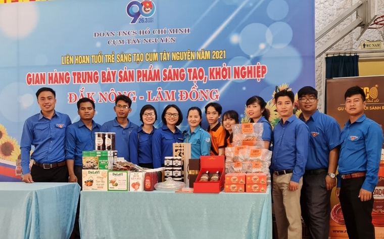 Sản phẩm khởi nghiệp của thanh niên Lâm Đồng tham gia Liên hoan Tuổi trẻ sáng tạo cụm Tây Nguyên năm 2021 diễn ra tại tỉnh Đắk Lắk