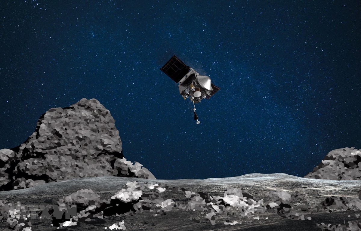 Tàu thăm dò Osiris-Rex của NASA đáp xuống bề mặt tiểu hành tinh Bennu để thu thập mẫu vật