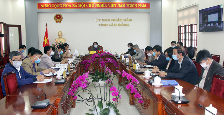 Tham gia hội nghị trực tuyến tại cầu tỉnh Lâm Đồng 