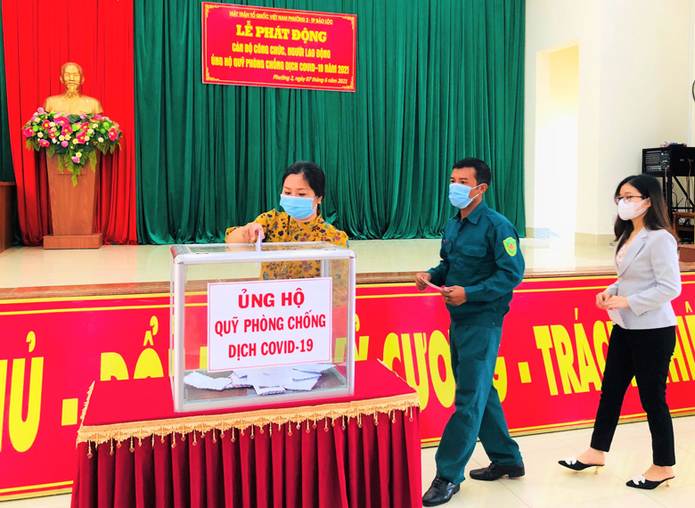 Bảo Lộc: Tiếp nhận hơn 190 triệu đồng ủng hộ Quỹ phòng chống dịch Covid-19