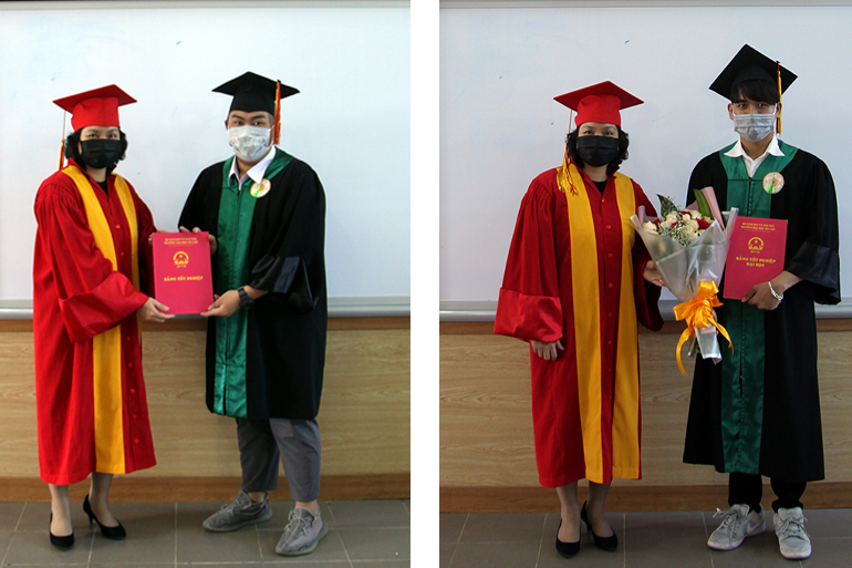 Hai sinh viên Lào đầu tiên tốt nghiệp cử nhân tại Trường Đại học Đà Lạt
