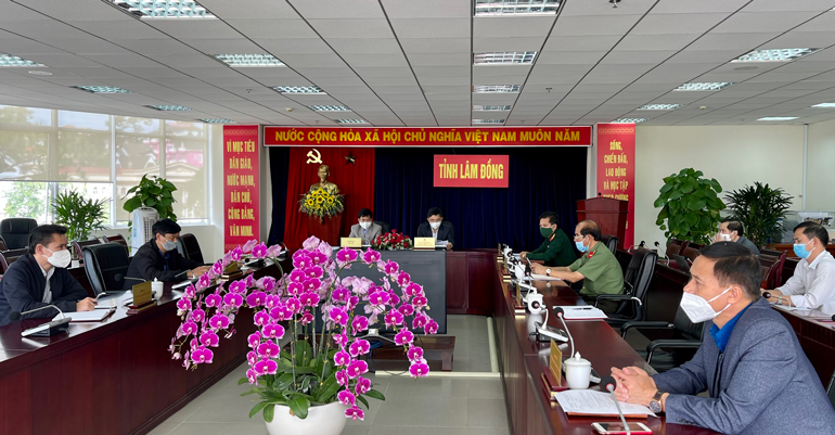 Các đại biểu tham dự hội nghị tại điểm cầu tỉnh Lâm Đồng