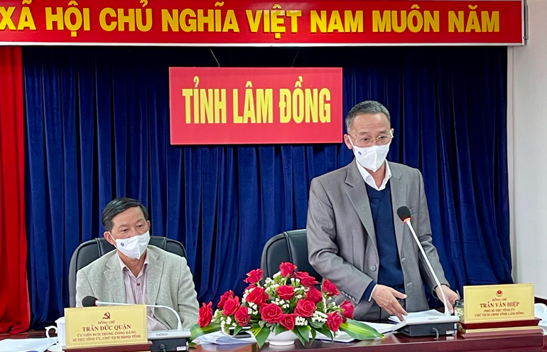 Chủ tịch UBND tỉnh Trần Văn Hiệp phát biểu chỉ đạo