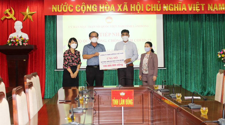 Công ty TNHH Appolo Việt Nam hỗ trợ 100 triệu đồng phòng chống dịch Covid-19