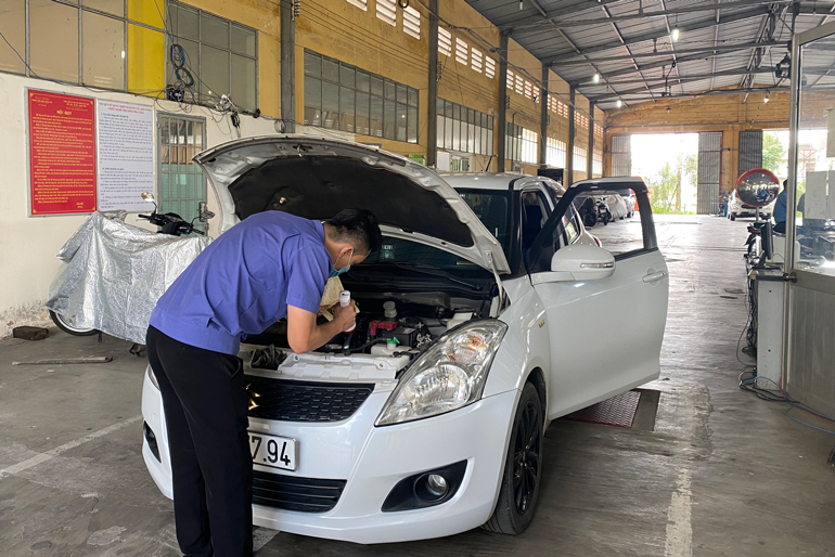 Phương tiện được đưa vào đăng kiểm tại Trung tâm Đăng kiểm xe cơ giới Lâm Đồng